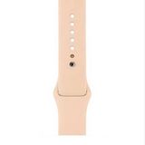 Gpack Apple Watch 40 mm Kılıf Silikon Düz Renkli KRD 11 Açık Pembe Kordon