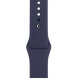 Gpack Apple Watch 44 mm Kılıf Silikon Düz Renkli KRD 11 Lacivert Kordon