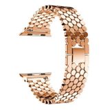 Gpack Apple Watch 6 44 mm Metal Bal Peteği Desen Renkli KRD 30 Bronz Kordon