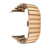 Gpack Apple Watch 6 44 mm Şık Tasarım Metal Kordon KRD 41 Gümüş Kordon