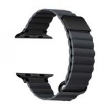 Gpack Apple Watch Series 8 45 mm KRD78 Siyah Strap Metal Toka PU Deri Kordon