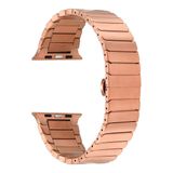 Gpack Apple Watch Series 8 45 mm KRD79 Siyah Alüminyum Alaşım Çizgi Desenli Kordon