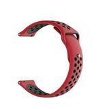 GPACK Havit Watch M9030 Ultra ile uyumlu Kordon Kayış Delikli Silikon 22/nkn, Siyah - Kırmızı