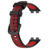 Gpack Huawei Band 8 Bordo Delikli Çift Renk Silikon Kordon