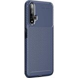 Gpack Huawei Honor 20 Negro Karbon Dizayn Nano Glass Lacivert Silikon Cep Telefonu Kılıf