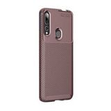 Gpack Huawei Honor 9X Negro Karbon Dizayn Nano Glass Kahverengi Silikon Cep Telefonu Kılıf