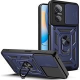 Gpack Huawei Nova 9 Sert Silikon Tank Aramid Sürgülü Vega Yüzüklü Lacivert Kılıf