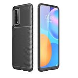 GPACK Huawei P Smart 2021 ile uyumlu Kılıf Negro Karbon Dizayn Silikon, Siyah