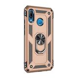 GPACK Huawei P20 Lite ile uyumlu Kılıf Vega Standlı Yüzüklü Mıknatıslı, Gold