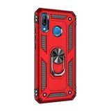 GPACK Huawei P20 Lite ile uyumlu Kılıf Vega Standlı Yüzüklü Mıknatıslı, Kırmızı