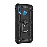GPACK Huawei P20 Lite ile uyumlu Kılıf Vega Standlı Yüzüklü Mıknatıslı, Siyah