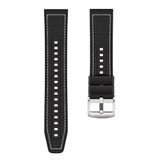 GPACK Huawei Watch GT 2 Porsche Design ile uyumlu Kordon Dikiş Desenli Silikon KRD102 LMS 22/DDS, Siyah