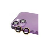Gpack iPhone 14 Uyumlu Kamera Lens Koruyucu, Metal, Tekli CL07, Gold