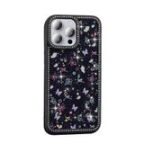 GPACK iPhone 15 Pro ile uyumlu Kılıf Simli ve Taşlı Dizayn Azra Kapak Siyah