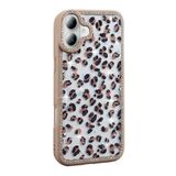 GPACK iPhone 16 Plus ile uyumlu Kılıf Simli ve Taşlı Dizayn Azra Kapak Gold