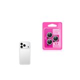 Gpack iPhone 17 Pro Max ile Uyumlu Kamera Lens Koruyucu, Taşlı Metal, Gümüş