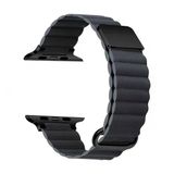 Gpack KRD78 Apple Watch Series 3 4 5 44 mm Siyah Strap Metal Toka Pu Deri Kordon
