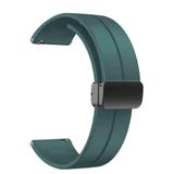 GPACK Nubia Red Magic Watch2 ile uyumlu Kordon Kayış d-buckle Mıknatıslı Silikon 22/jku, Koyu Yeşil