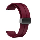 GPACK Nubia Red Magic Watch2 ile uyumlu Kordon Kayış d-buckle Mıknatıslı Silikon 22/jku, Mürdüm