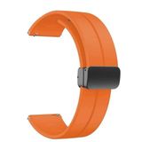 GPACK Nubia Red Magic Watch2 ile uyumlu Kordon Kayış d-buckle Mıknatıslı Silikon 22/jku, Turuncu