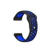 GPACK Nubia Red Magic Watch2 ile uyumlu Kordon Kayış Delikli Silikon 22/nkn, Siyah - Mavi