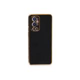 Gpack OnePlus 9 Pro ile Uyumlu Bark Silikon Kılıf, Renkli Kenarları, Parlak Siyah