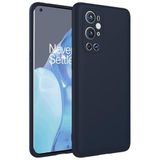 GPACK OnePlus 9 Pro ile uyumlu Kılıf Mara Lansman Silikon Mat Soft İçi Süet, Lacivert