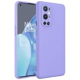GPACK OnePlus 9 Pro ile uyumlu Kılıf Mara Lansman Silikon Mat Soft İçi Süet, Lila