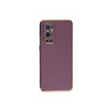 Gpack OnePlus 9 Pro Kılıf, Bark Silikon, Renkli Kenarları, Parlak Mor