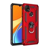 GPACK Oppo A15 ile uyumlu Kılıf Vega Tank Standlı Yüzüklü Mıknatıslı, Kırmızı