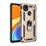 GPACK Oppo A15S ile uyumlu Kılıf Vega Tank Standlı Yüzüklü Mıknatıslı, Gold
