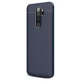 GPACK Oppo A5 2020 ile uyumlu Kılıf Niss Silikon Deri Görünümlü, Lacivert