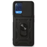 Gpack Oppo A54 4G Kılıf Sert Silikon Tank Aramid Sürgülü Vega Yüzüklü