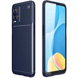 Gpack Oppo A54 4G Negro Silikon Deri Görünümlü Lacivert Cep Telefonu Kılıfı