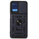 Gpack Oppo A54 4G Tank Aramid Sürgülü Vega Yüzüklü Nano Lacivert Kılıf