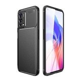 Gpack Oppo A55 Kılıf Negro Karbon Görünüm Kamera Korumalı SilikonNano Glass