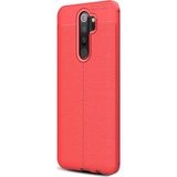 Gpack Oppo A9 2020 Niss Deri Görünümlü Nano Glass Kırmızı Silikon Cep Telefonu Kılıf