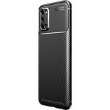 Gpack Oppo A92 Negro Karbon Dizayn Silikon Siyah Cep Telefonu Kılıfı