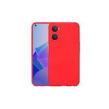 GPACK Oppo A96 4G ile uyumlu Kılıf Mara Lansman Silikon Mat Soft Korumalı, Kırmızı