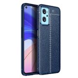 GPACK Oppo A96 4G ile uyumlu Kılıf Niss Silikon Deri Görünümlü Korumalı, Lacivert