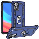 GPACK Oppo A96 4G ile uyumlu Kılıf Vega Sert Silikon Tank Standlı Yüzüklü Mıknatıslı, Lacivert