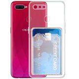 GPACK Oppo Ax7 ile uyumlu Kılıf 1 Adet Kartlıklı Silikon Kamera Korumalı, Şeffaf