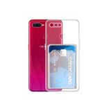 Gpack Oppo Ax7 ile Uyumlu Kılıf, Kartlıklı, Silikon, Kamera Korumalı, Şeffaf