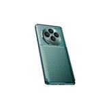 Gpack Oppo Reno 11Fs Uyumlu Kılıf Negro Kabon Fiber Desen Silikon Yeşil