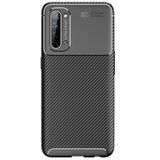 GPACK Oppo Reno 3 ile uyumlu Kılıf Negro Karbon Dizayn Silikon, Siyah