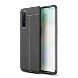 GPACK Oppo Reno 3 Pro ile uyumlu Kılıf Niss Silikon Deri Görünümlü, Siyah