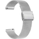 Gpack QCY Watch GTS KRD 45 Gümüş Çıtçıtlı Hasır Metal Örgülü Kordon