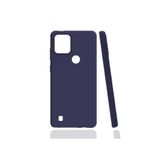 Gpack Realme C21Y Mat Renkli Korumalı Premier Silikon Lacivert Cep Telefonu Kılıfı