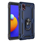 Gpack Samsung Galaxy A01 Core Vega Tank Koruma Standlı Yüzüklü Mıknatıslı Nano Glass Lacivert Cep Telefonu Kılıfı