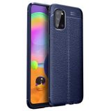 Gpack Samsung Galaxy A02S Niss Silikon Deri Görünümlü Lacivert Kılıf